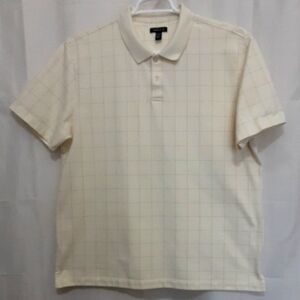 Van Heusen Cream Checkered Polo Shirt